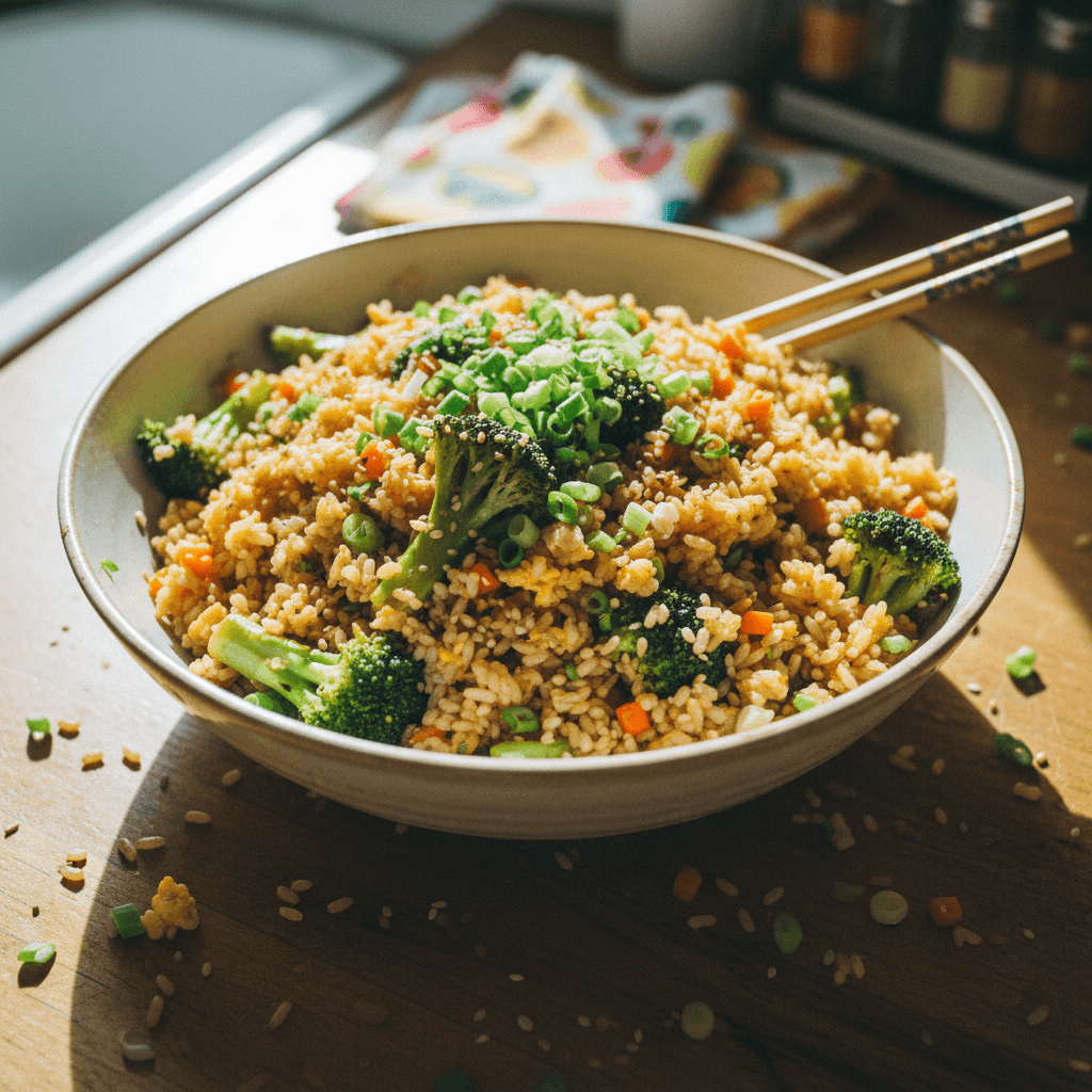 Wok-Fired Broccoli Fried Rice: The Wolf's Way!
