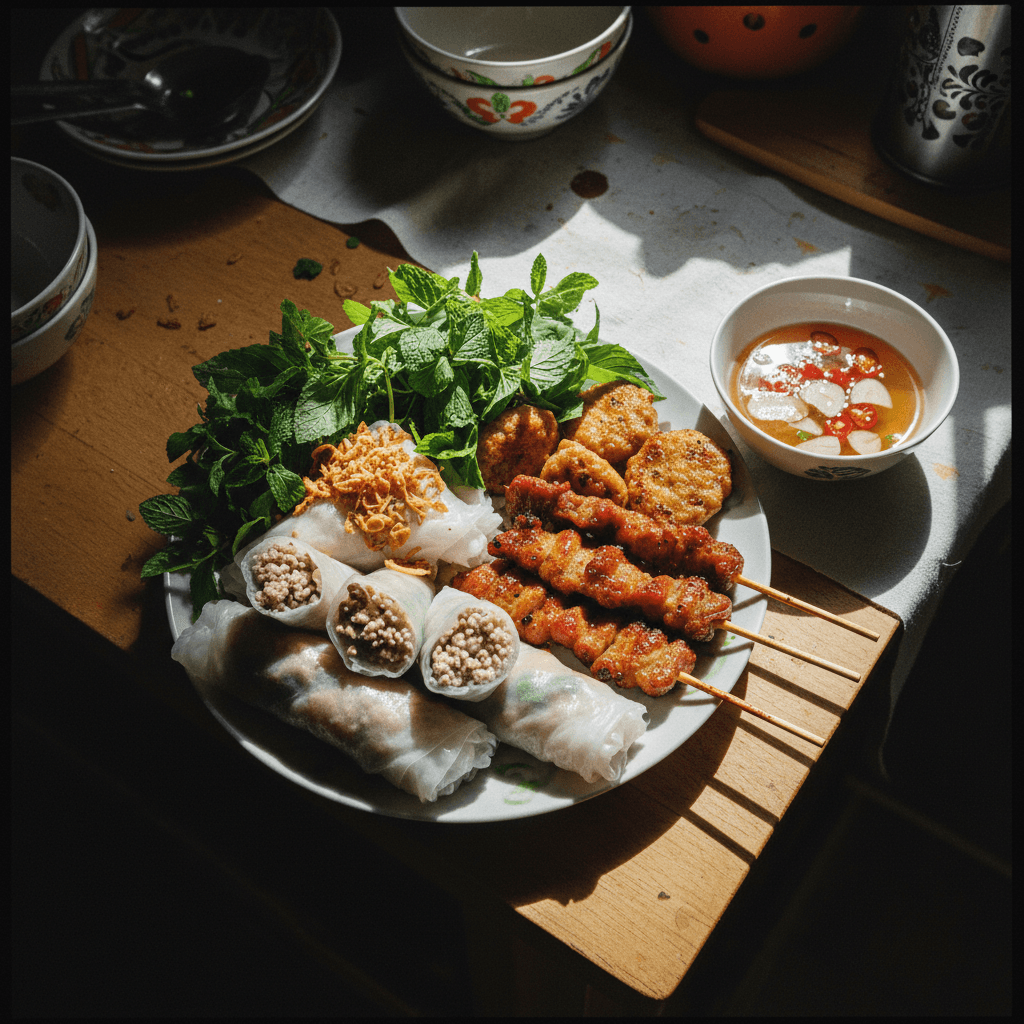 Bánh Cuốn Thịt Nướng