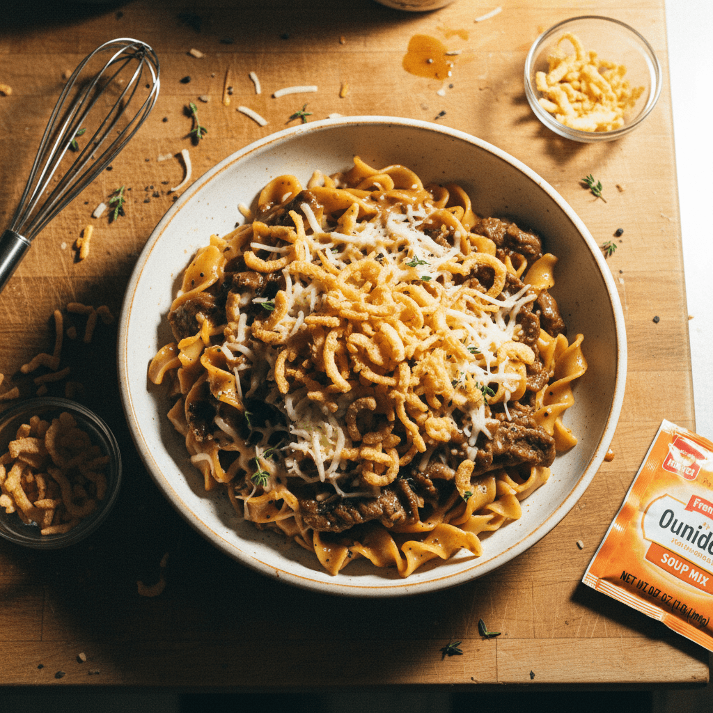 French Onion Beef & Noodles