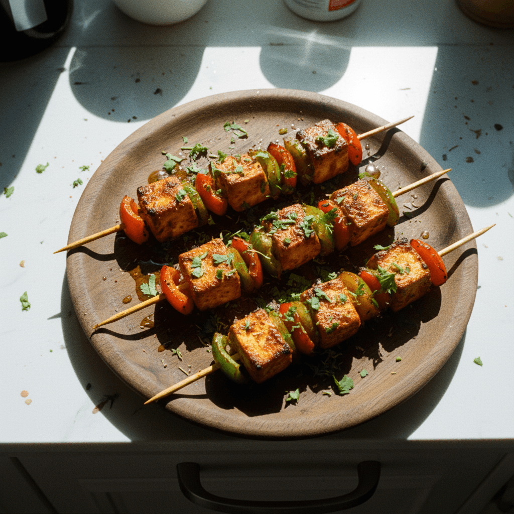 Tandoori Paneer Tikka Skewers
