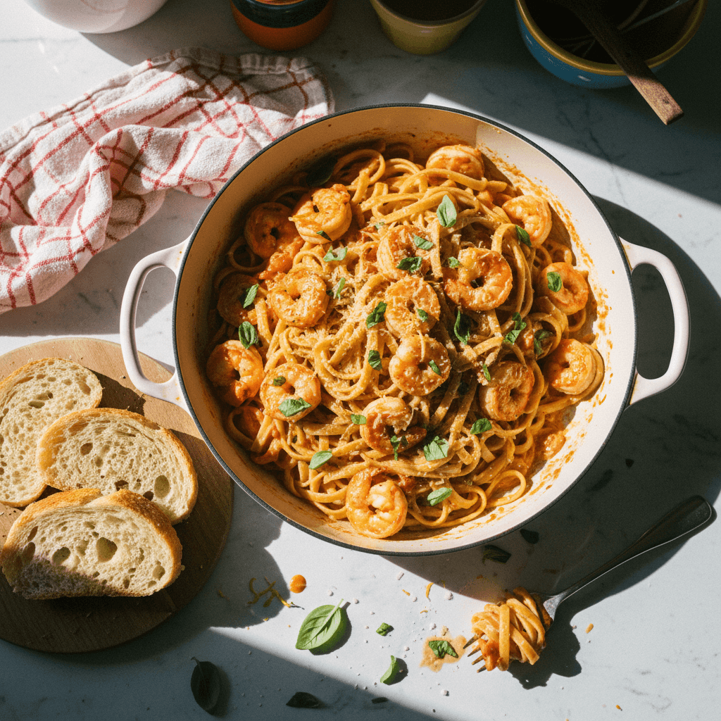 Creamy Tomato Shrimp Pasta