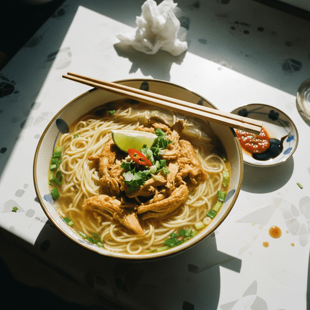 Mì Gà (Vietnamese Chicken Noodle Soup)