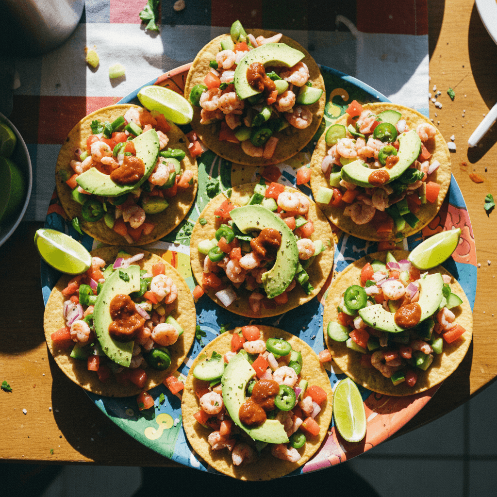 Tostadas de Camarones