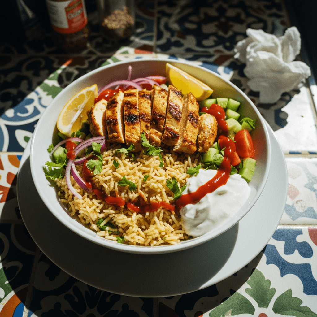 Lower Calorie Chicken Shawarma Rice Bowl