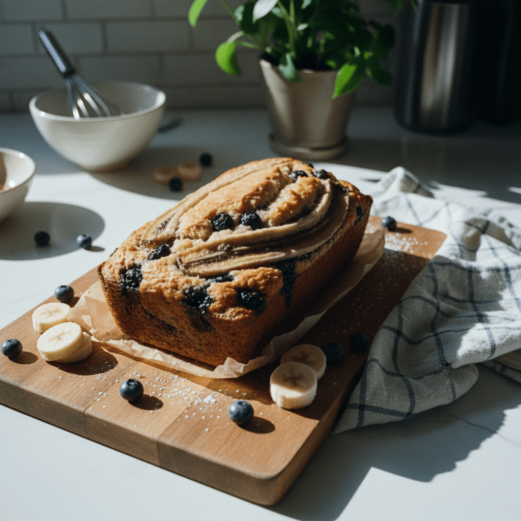 Cozy Blueberry Banana Bread