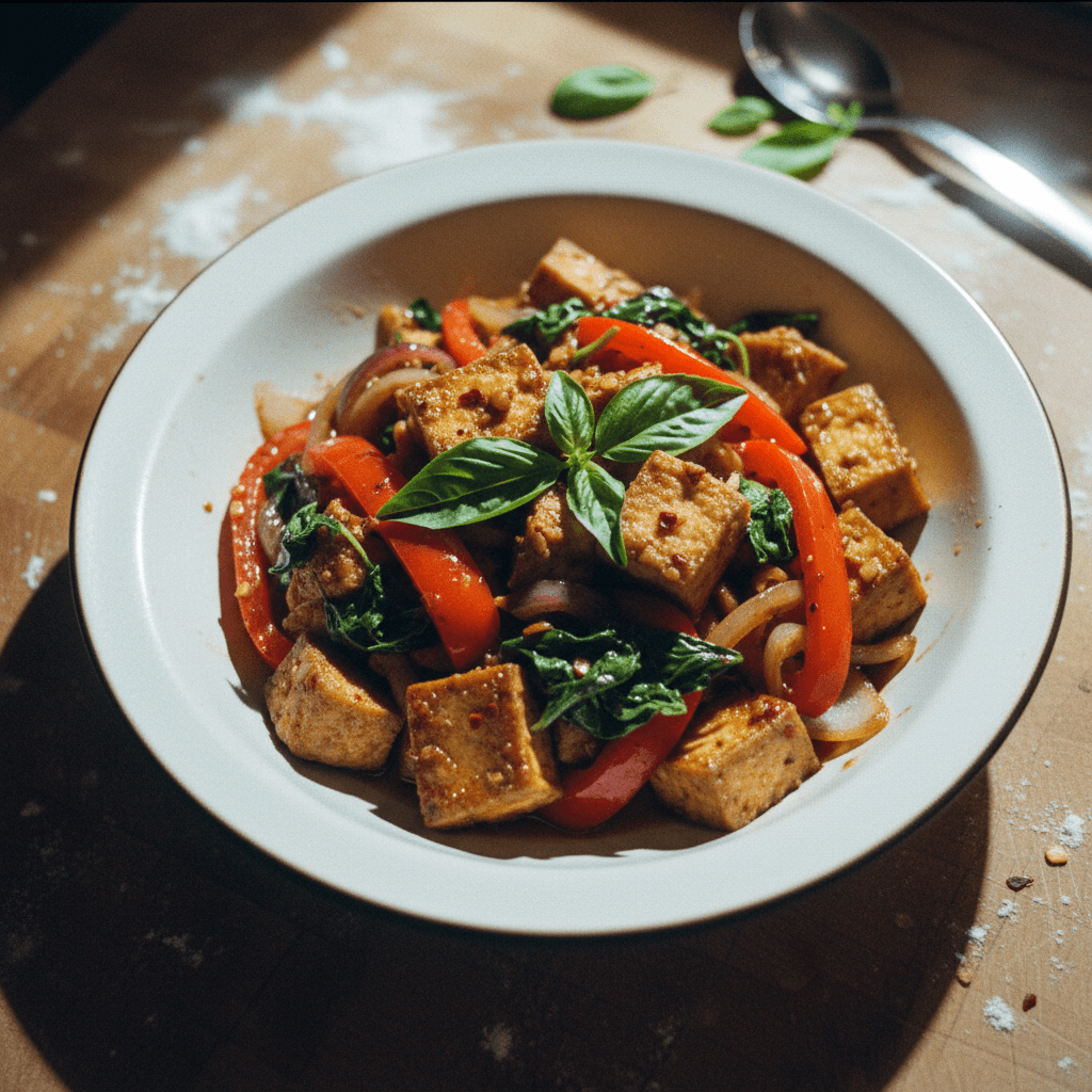 Thai Basil Tofu Stir-Fry