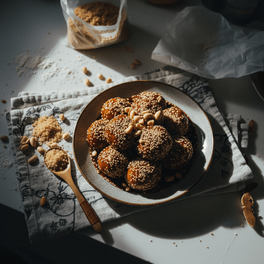 Chinese Brown Sugar Mochi Snack