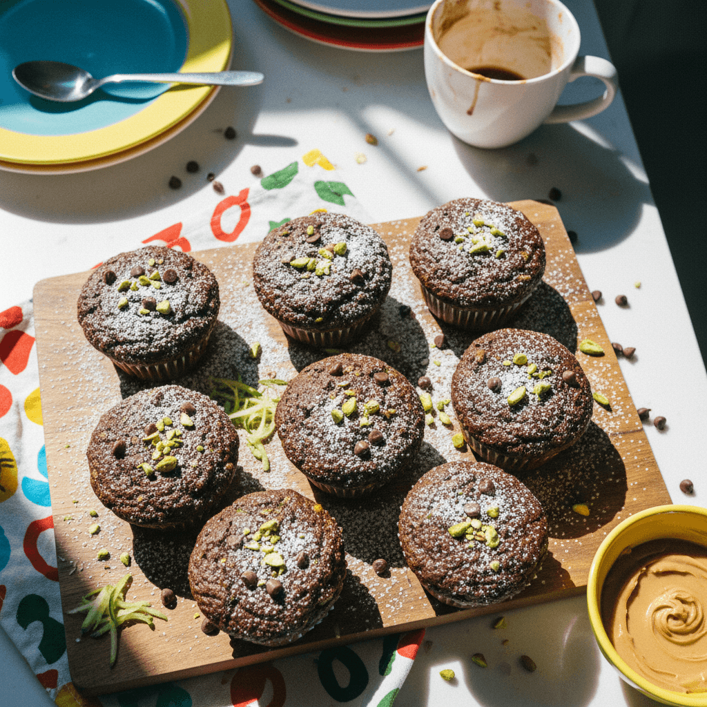 Flourless Chocolate Zucchini Muffins