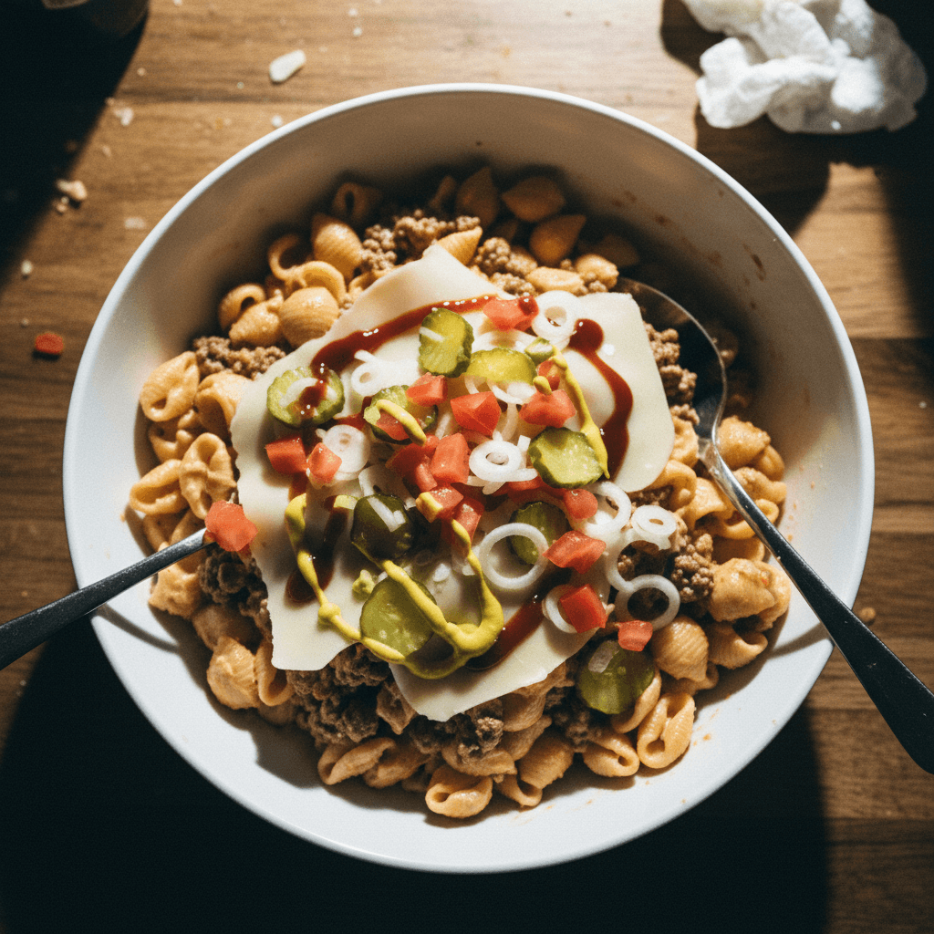 BBQ Cheeseburger Pasta