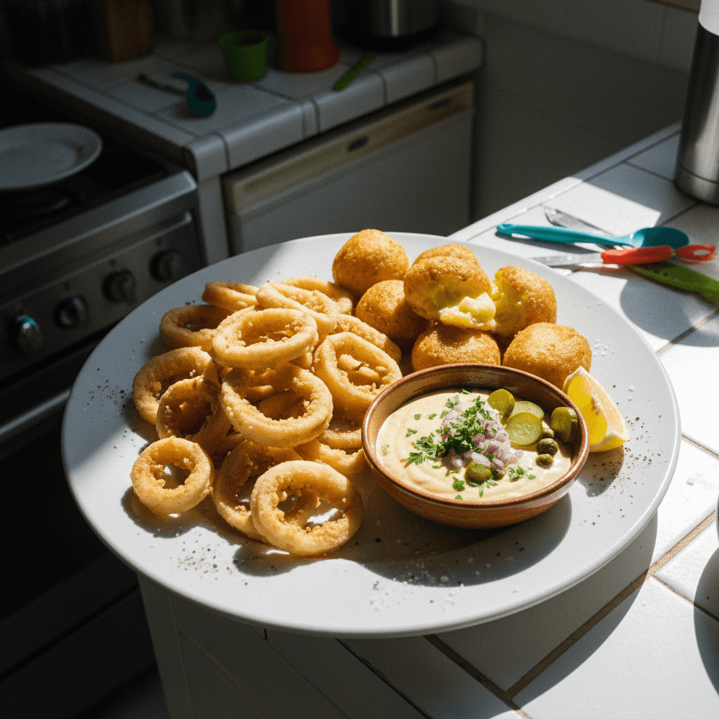 La receta del miedo (Rabas, Bombas de papas, y Salsa)