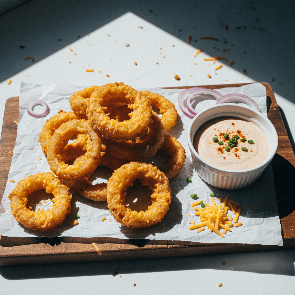 Crispy Keto Onion Rings with Bloomin' Sauce
