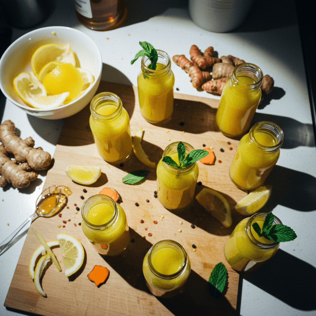Lemon Ginger Turmeric Wellness Shots!
