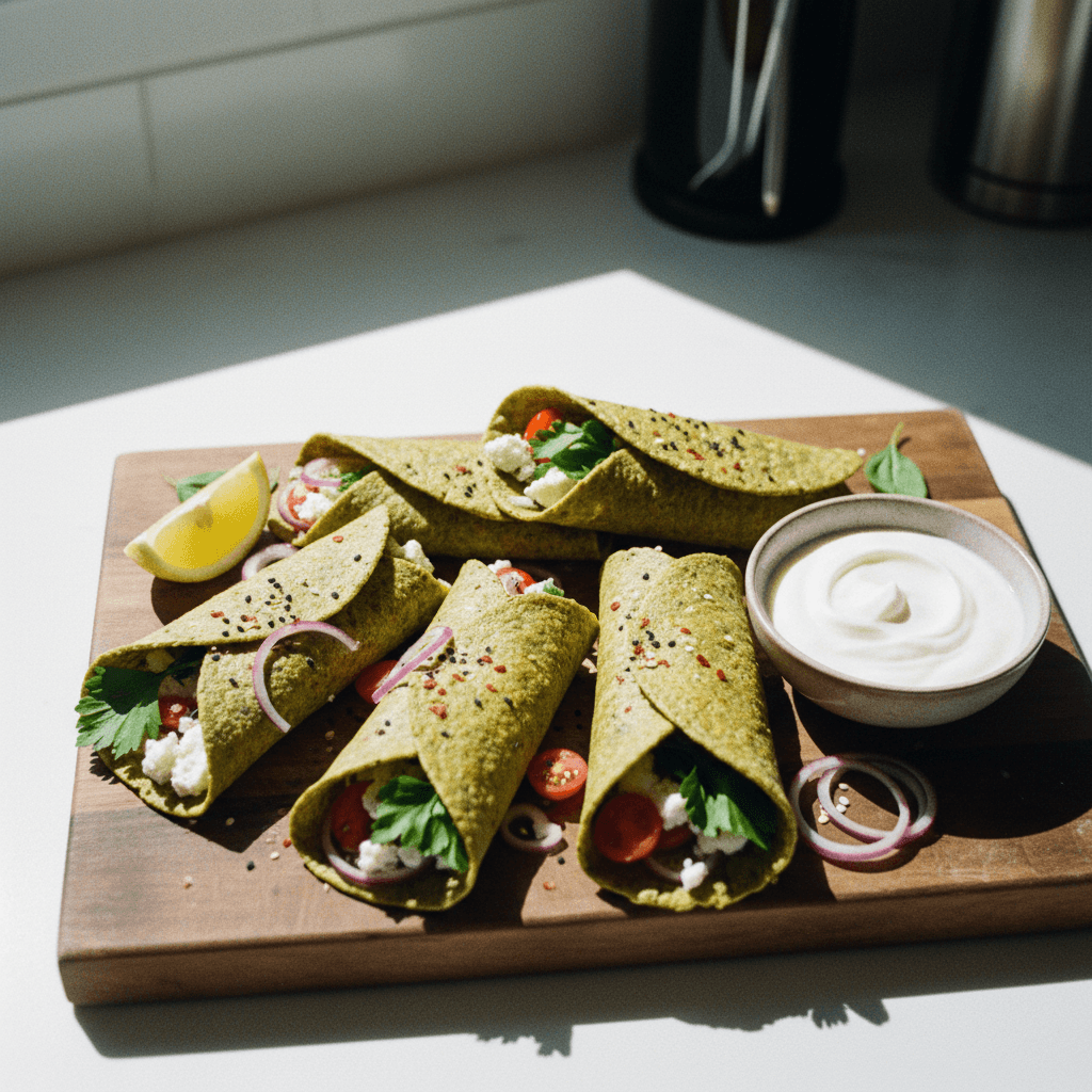Spinach Oat Wraps