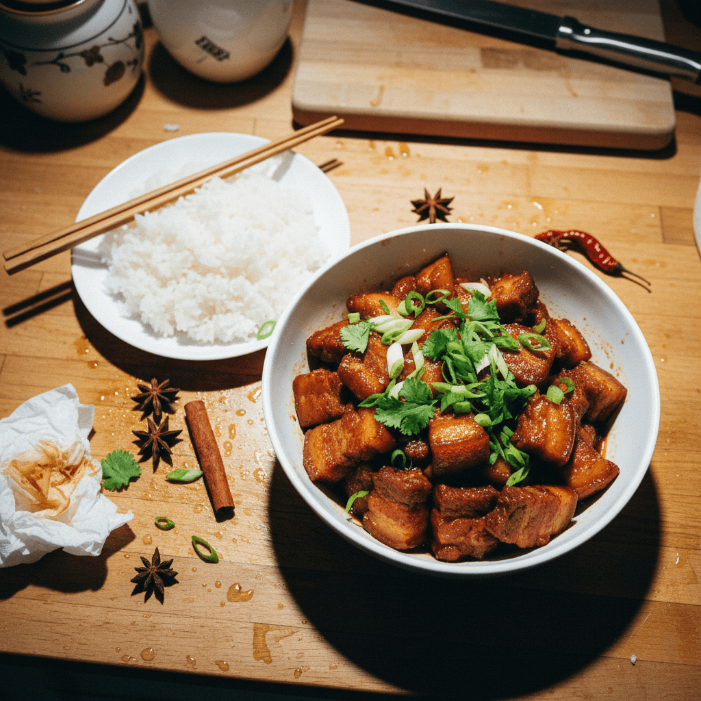 Braised Pork Belly (红烧肉 - Hóngshāoròu)