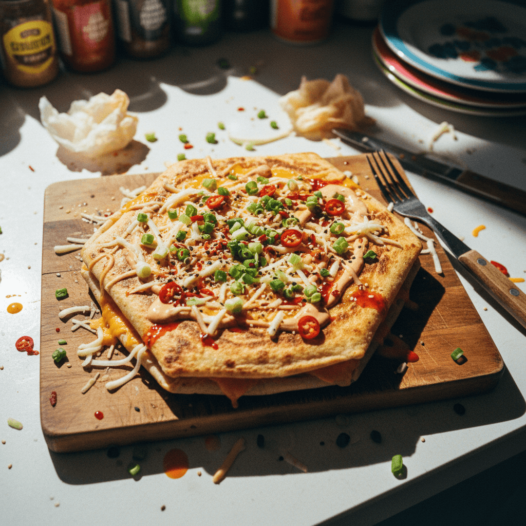 Cheesy Buldak Crunchwrap