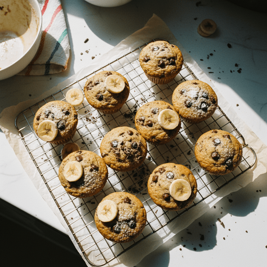Chocolate Chip Banana Bread Protein Muffins