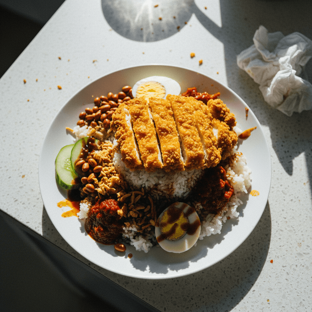 Hainan Chicken Chop Nasi Lemak