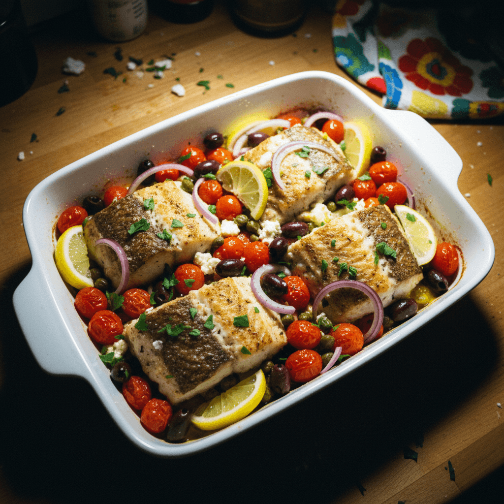 Easy Mediterranean Baked Fish