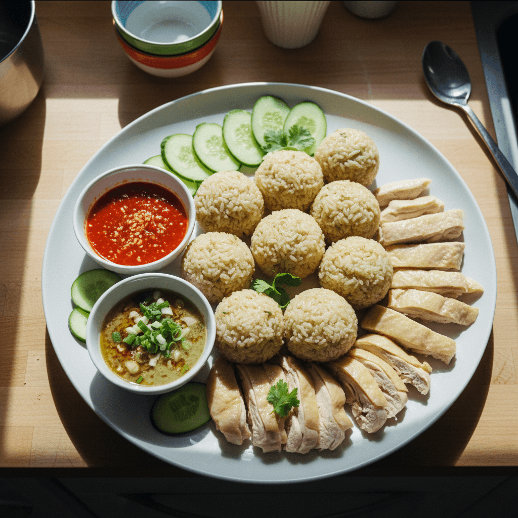Hainanese Chicken Rice Balls