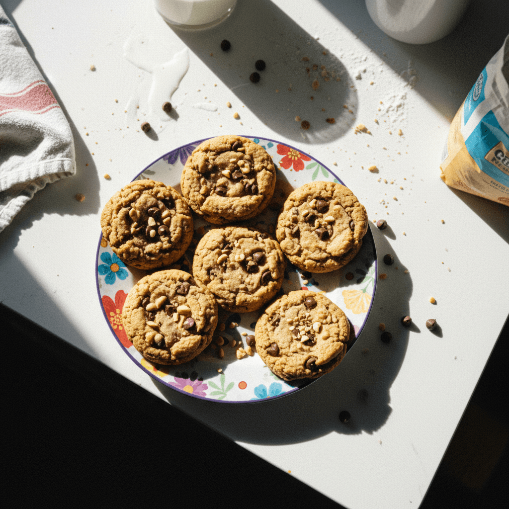 Healthy Whole Wheat Peanut Butter Chocolate Chip Cookies