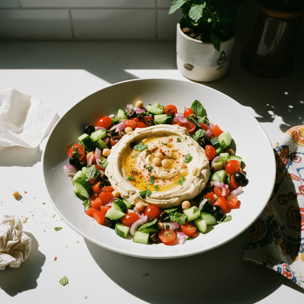 TJ's Mediterranean Hummus & Veggie Salad