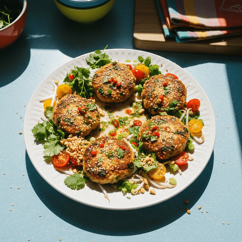 Sesame Spiced Prawn Cakes