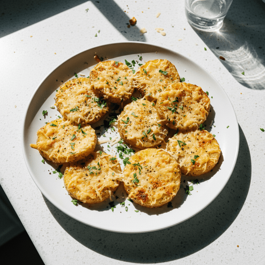 Crispy Parmesan Roasted Potato Rounds