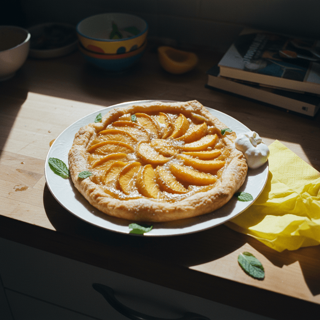 Easy Upside Down Peach Tart
