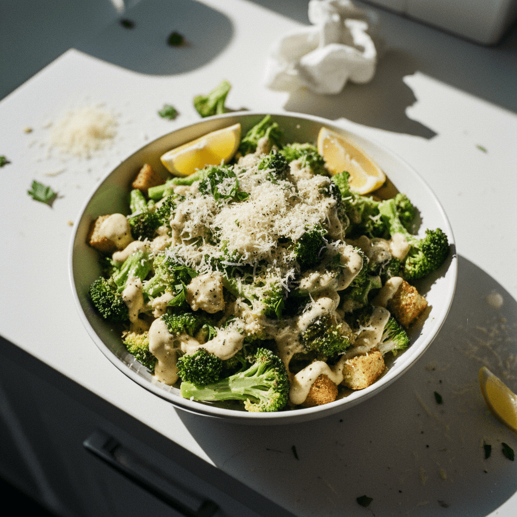 VIRAL Broccoli Caesar Salad