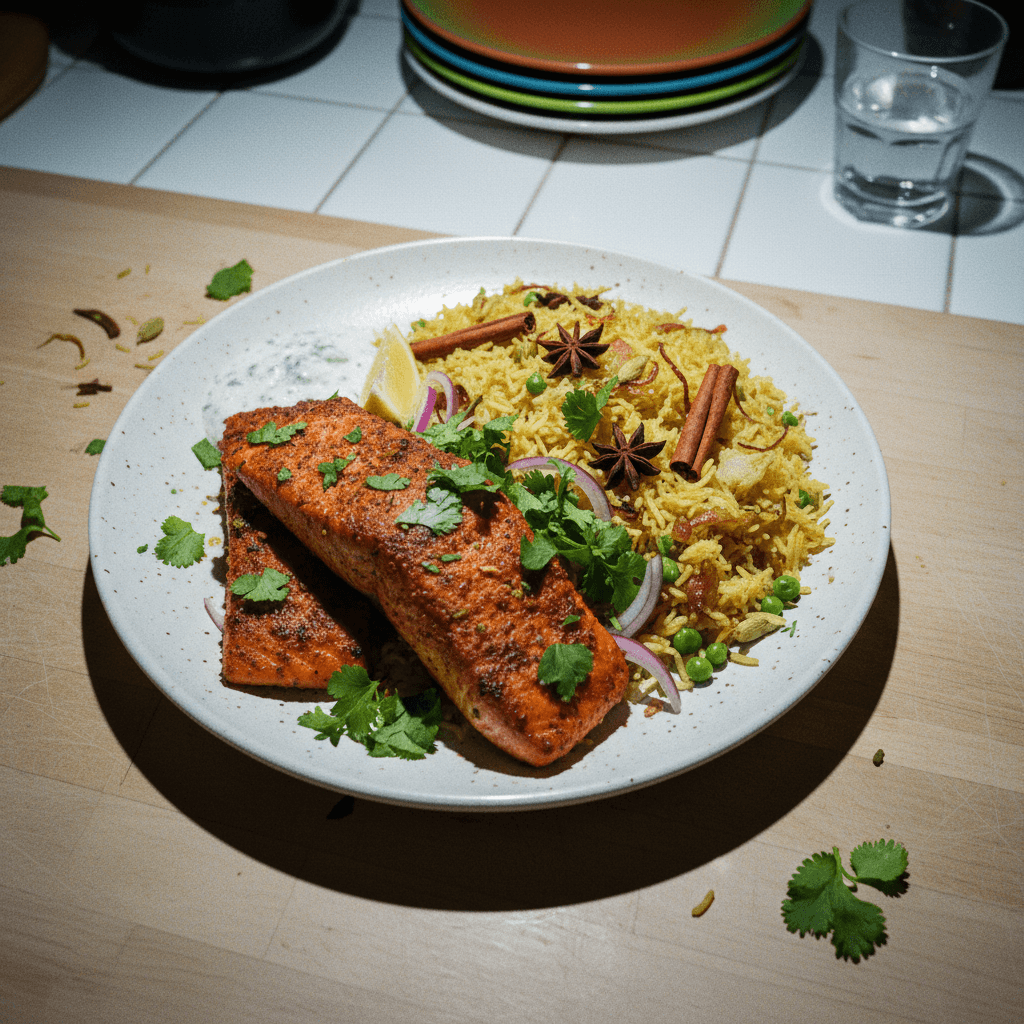 Air Fryer Tandoori Salmon