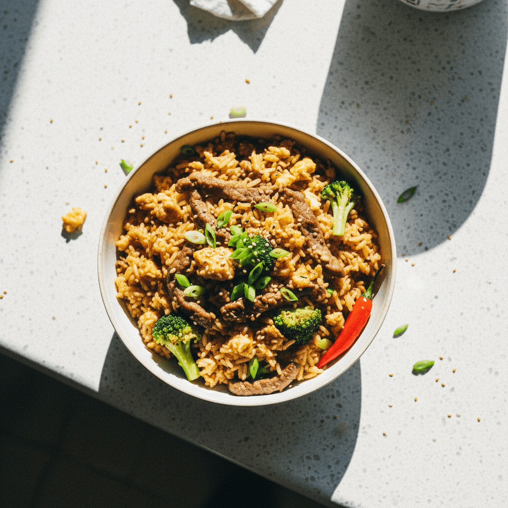 Beef and Broccoli Fried Rice