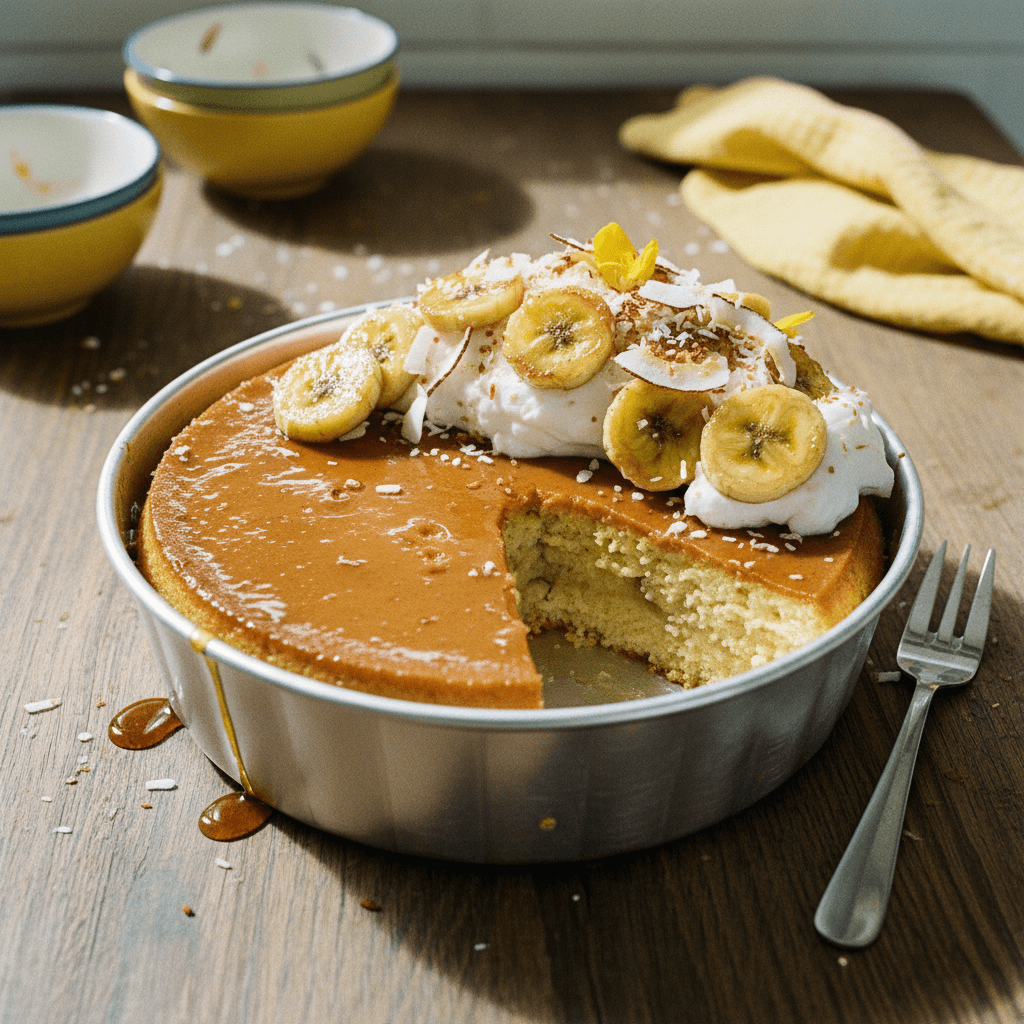 Banana Cake Leche Flan