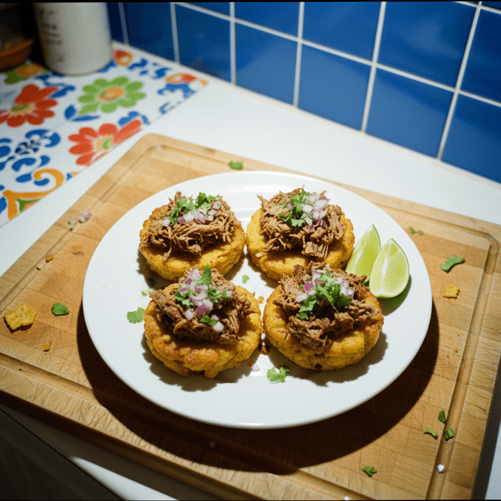 Tostones Rellenos de Vaca Frita