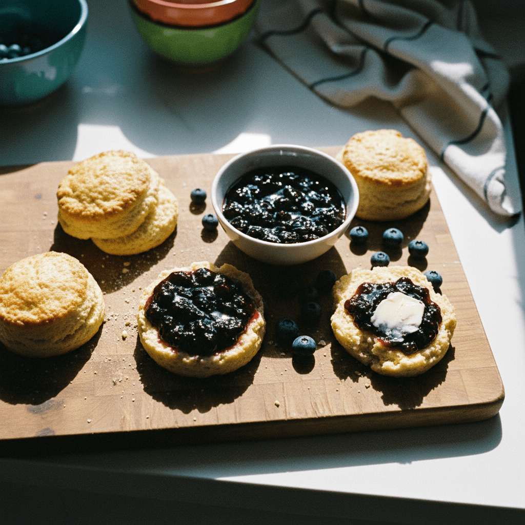 Blueberry Jam & Biscuits